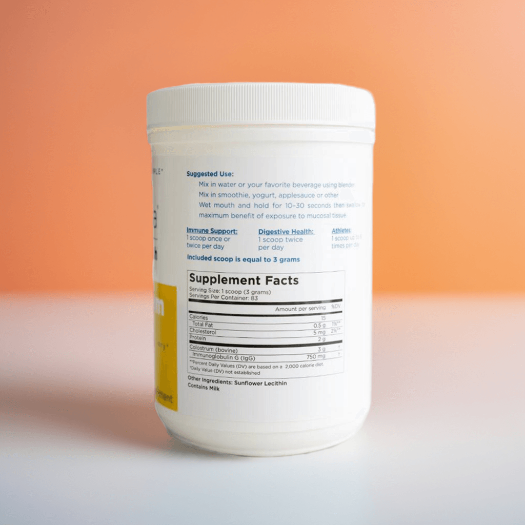 Colostrum Supplement - 240 Grams Supplement Information